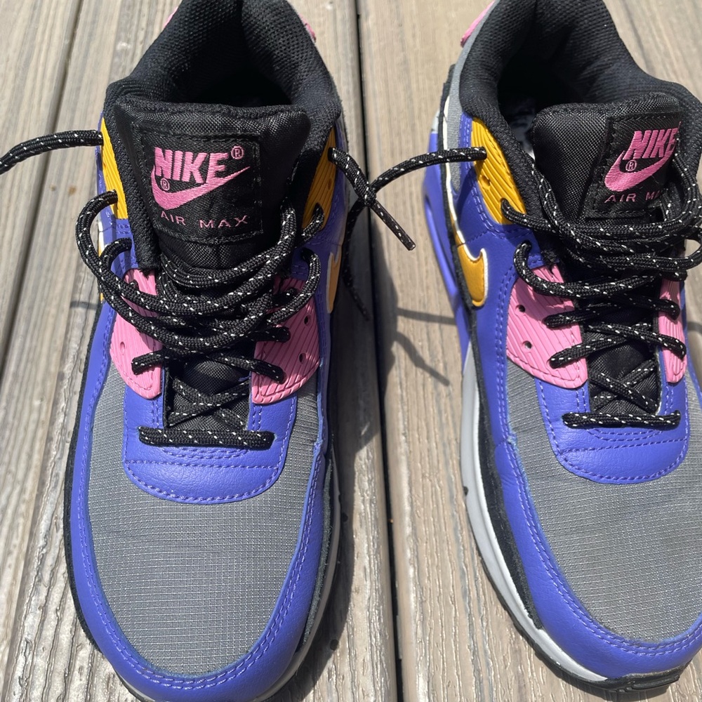 Nike Pink and Purple Air Max Sneakers Sporty Design